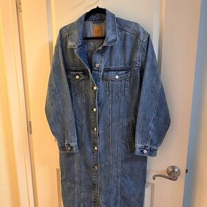 GAP Oversized Denim Long Jacket